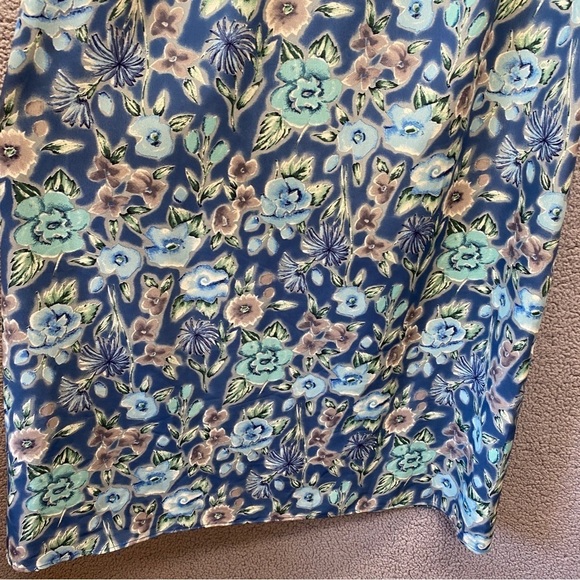 Vintage All That Jazz Tropical Floral Empire Waist Midi Maxi Dress Sz 9 / 10 - Picture 5 of 11